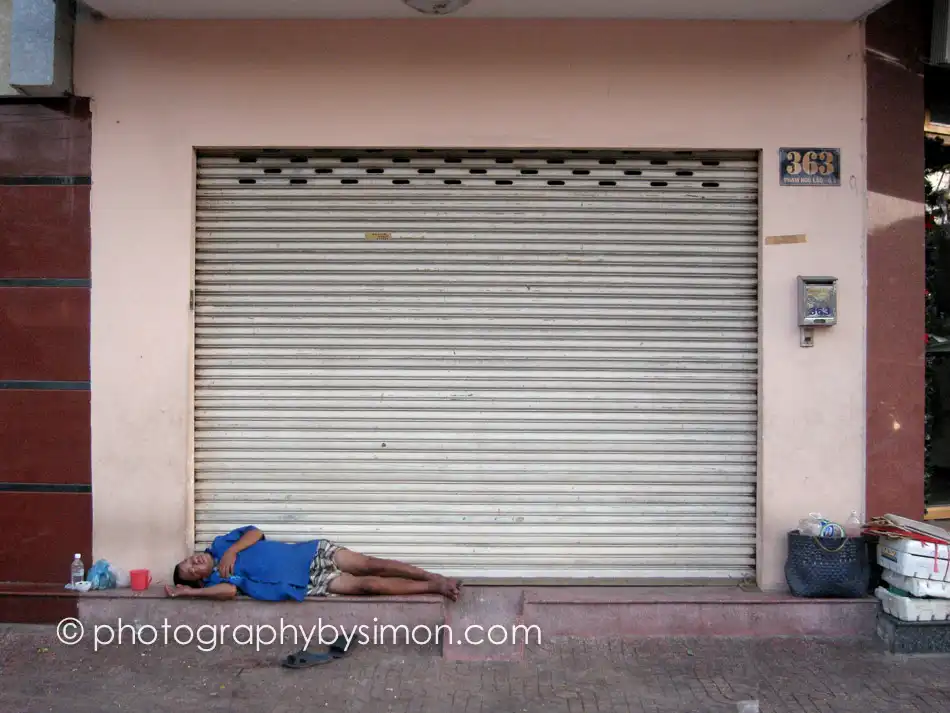 Old man sleeping in Vietnam Exlcusive travel print